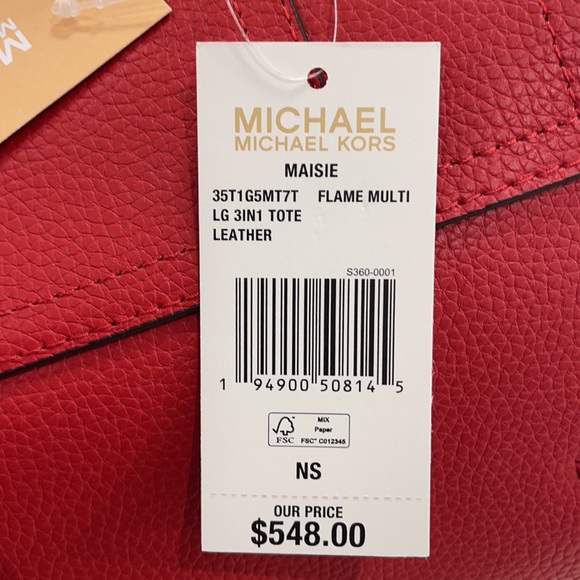 Michael Kors Maisie Large Pebbled Leather 3-in-1 Tote Bag - Picture 16 of 16